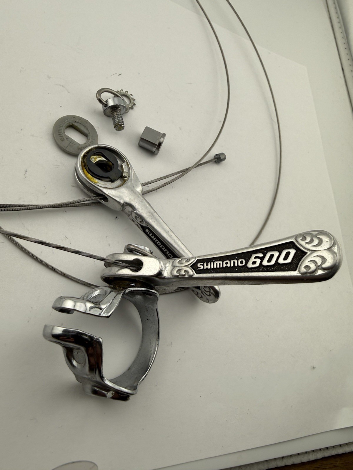 Vintage Shimano 600 Arabesque Downtube Shifters Clamp-On Pair Japan
