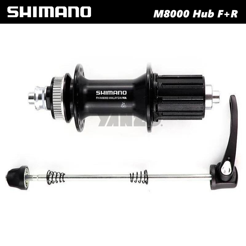 Shimano Deore XT M8000 Hub Set – Front and Rear Hubs with QR Skewers Included-OE