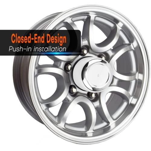 4Pcs 83MM 3.25inch Wheel Center Caps 3.25in Hub Hole, 2.32in Tall Chrome Silver