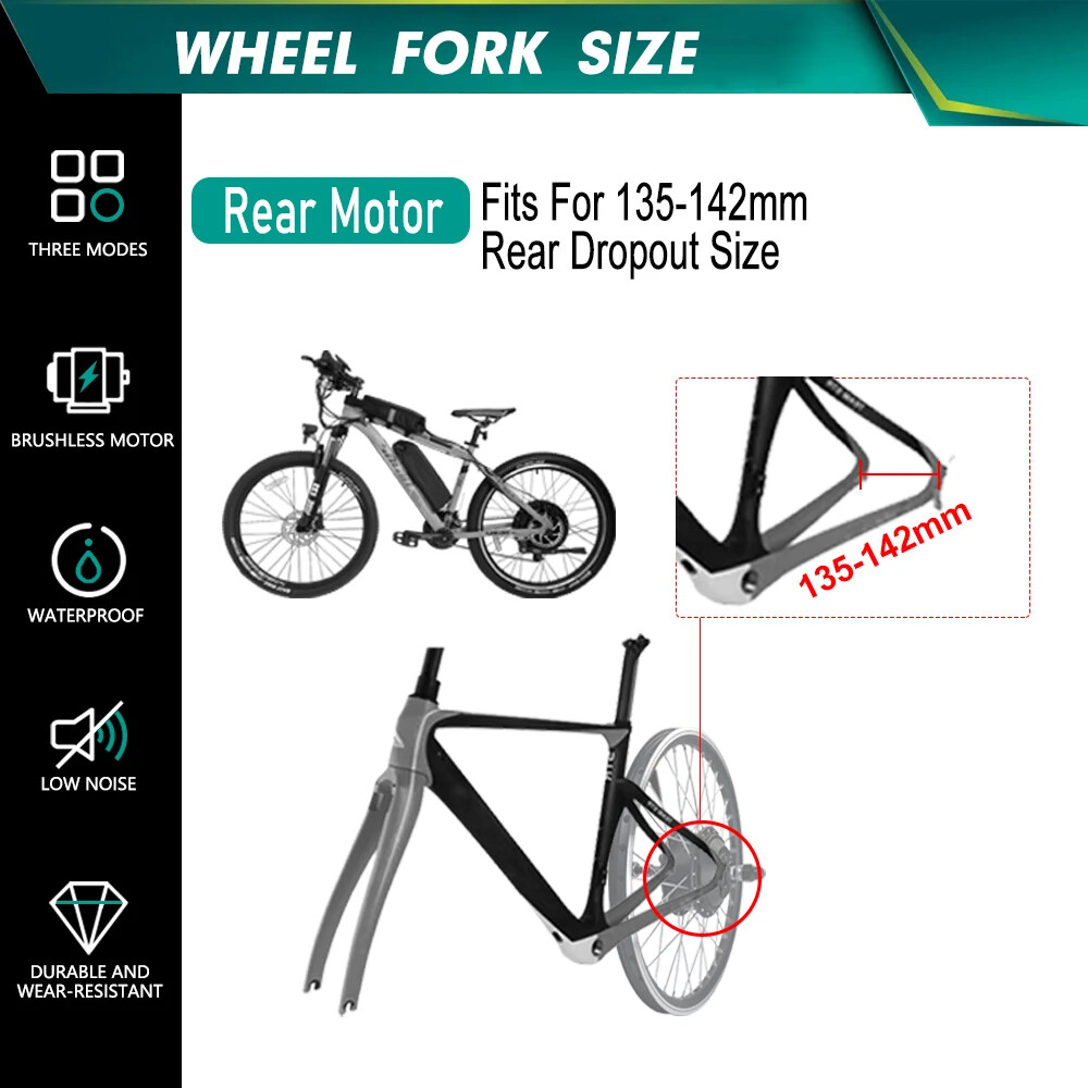 48V 750W 1000W MTB E-bike High Speed Brushless Rear Rotate/Cassette Hub Motor
