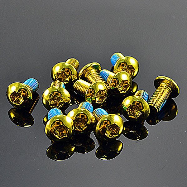 BENGAL Disc Brake Rotor Bolts M5 x 10mm ,Gold