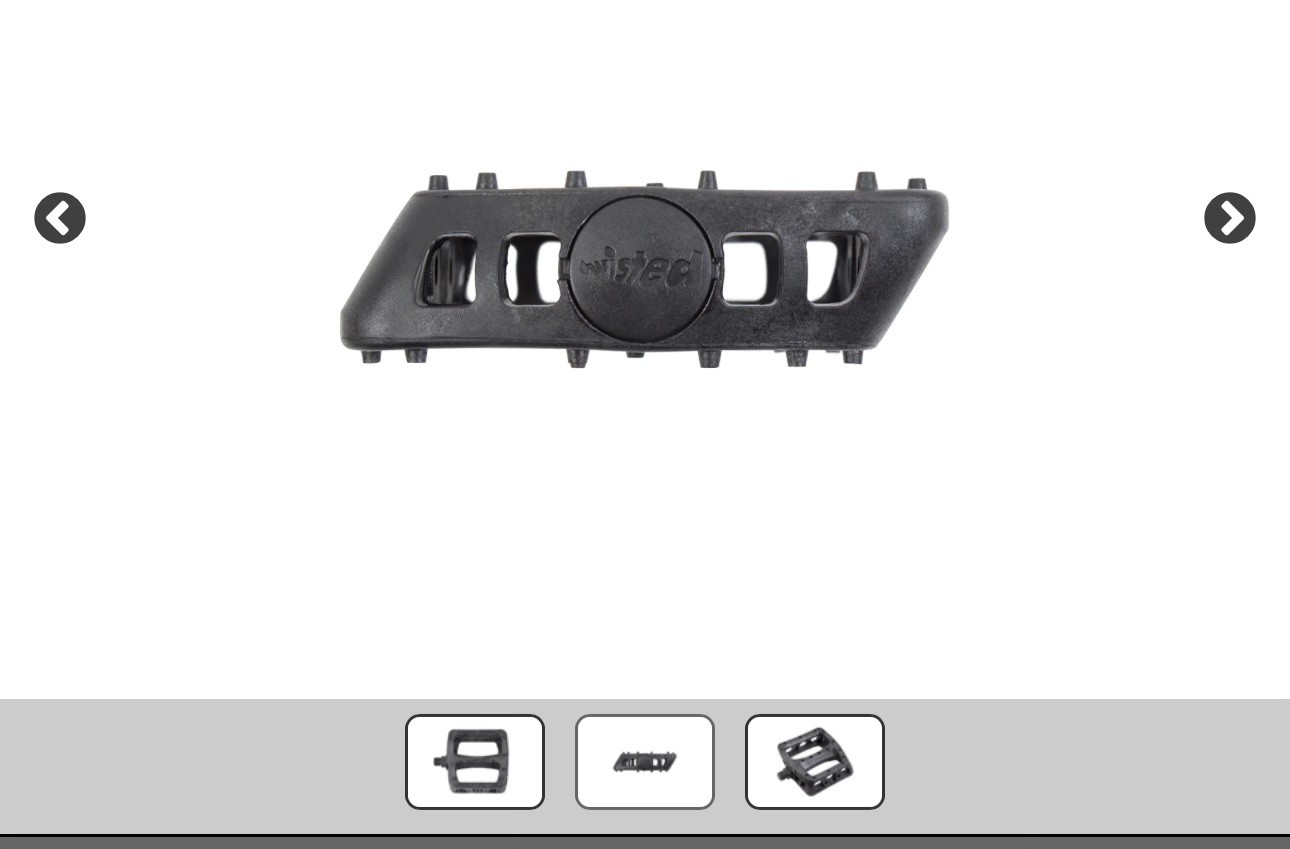 Odyssey Twisted PC Pedals – Platform, Composite/Plastic, 1/2″, Black