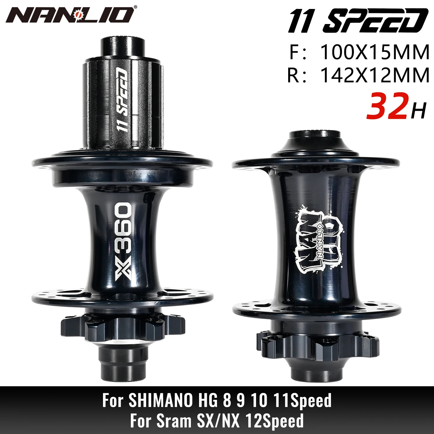360T Noise Hub 8 Pawls 3 Ratchet 32H Sealed Bearings Bike Wheel Hub HG 8-11S