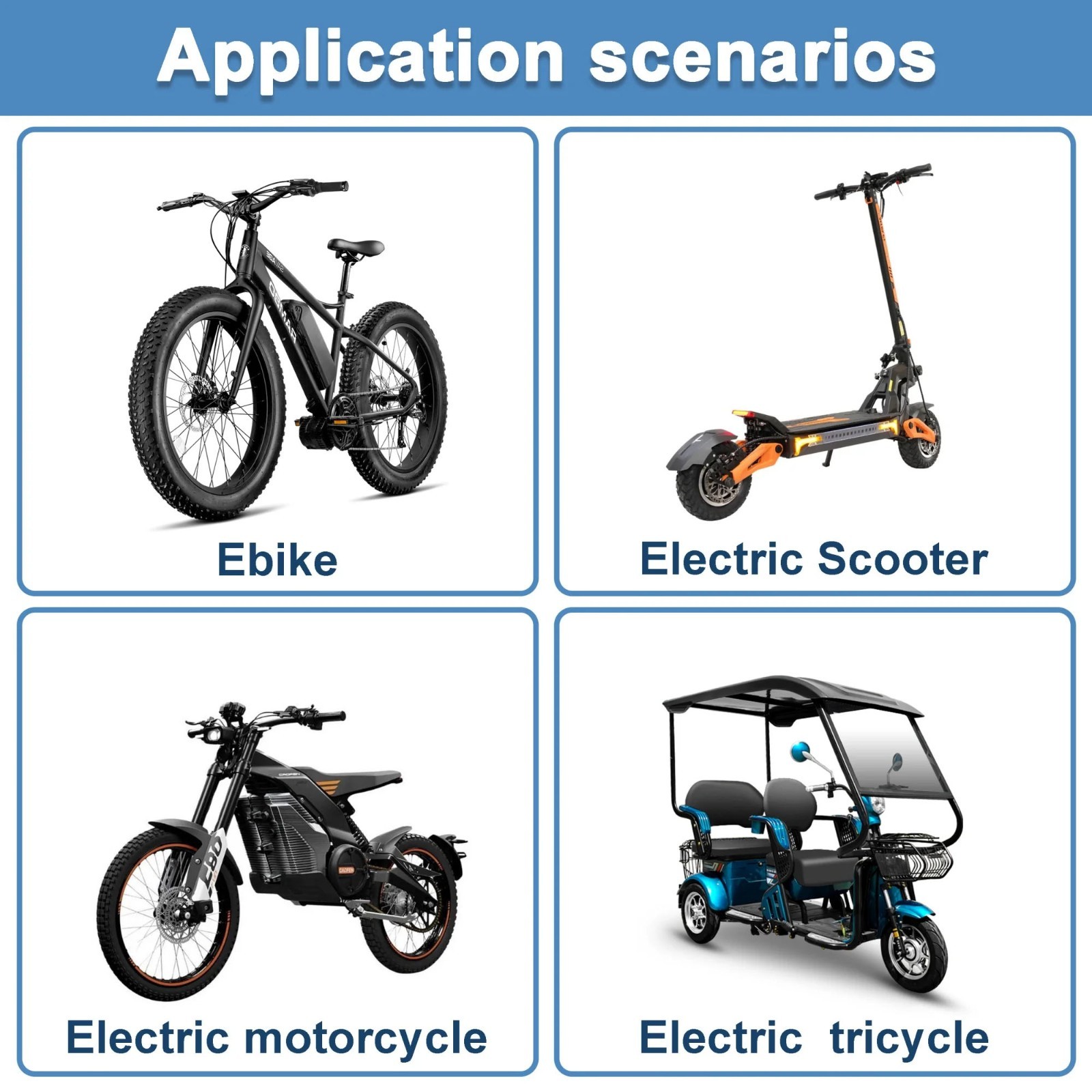 48V Lithium Ebike Battery w/ 30A BMS for ≤1500W Electric Bike Bicycle Scooter US