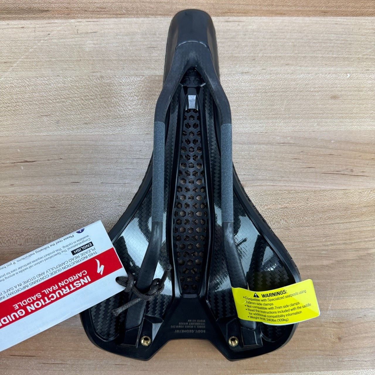 New! Specialized S-Works Romin EVO Mirror Carbon Rails 143mm Saddle MSRP $475