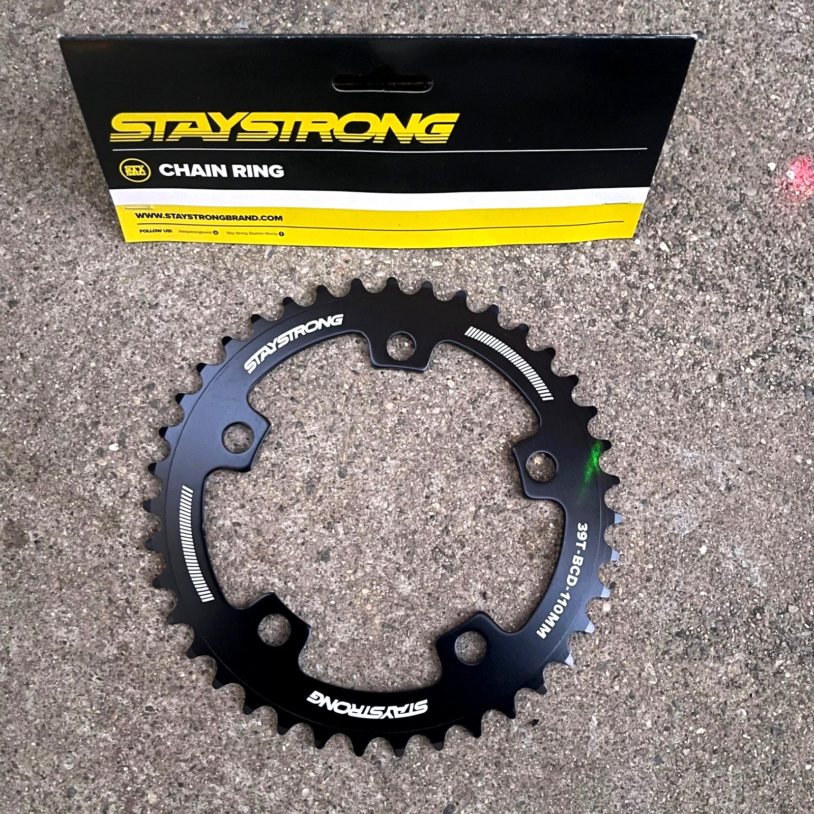 Stay Strong AXION 6061 5 Bolt Race Chainring Black Chainrings FSA MCS SE PROFILE
