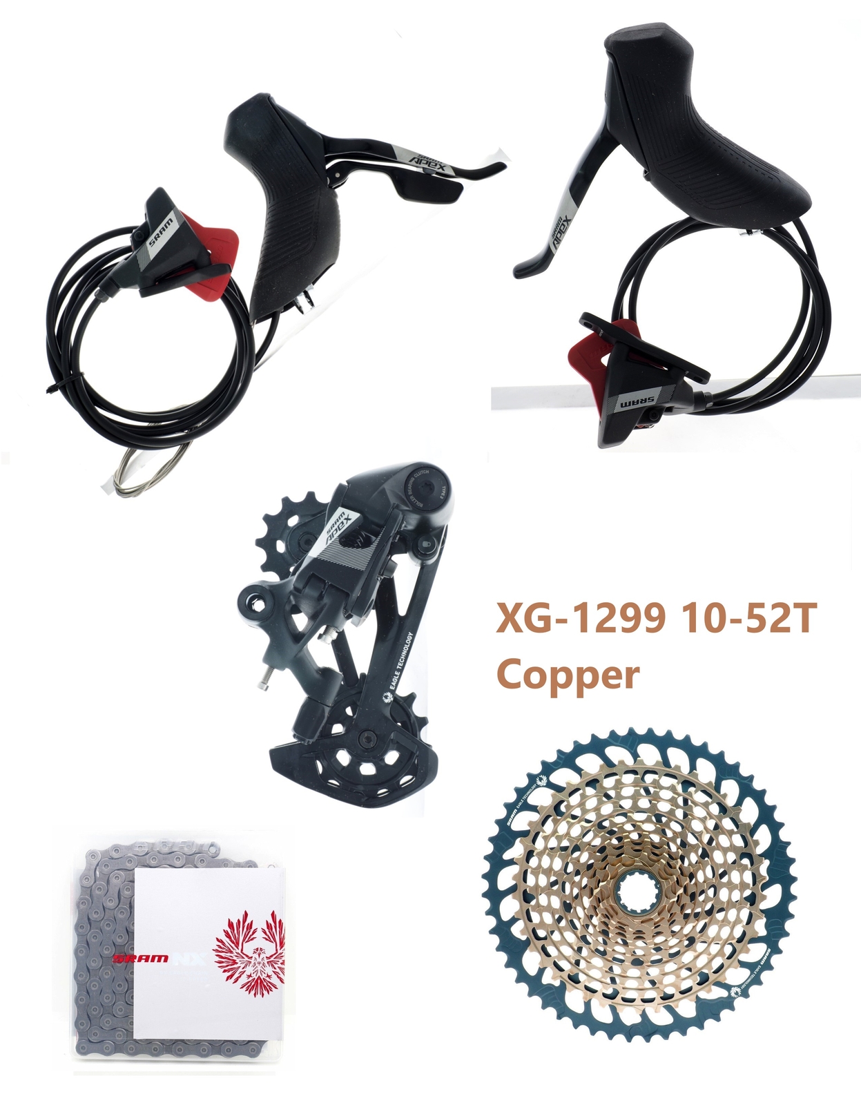 SRAM APEX 1×12 Eagle Mechanical Shifter/Rear Derailleur/CN/CS Groupset READ