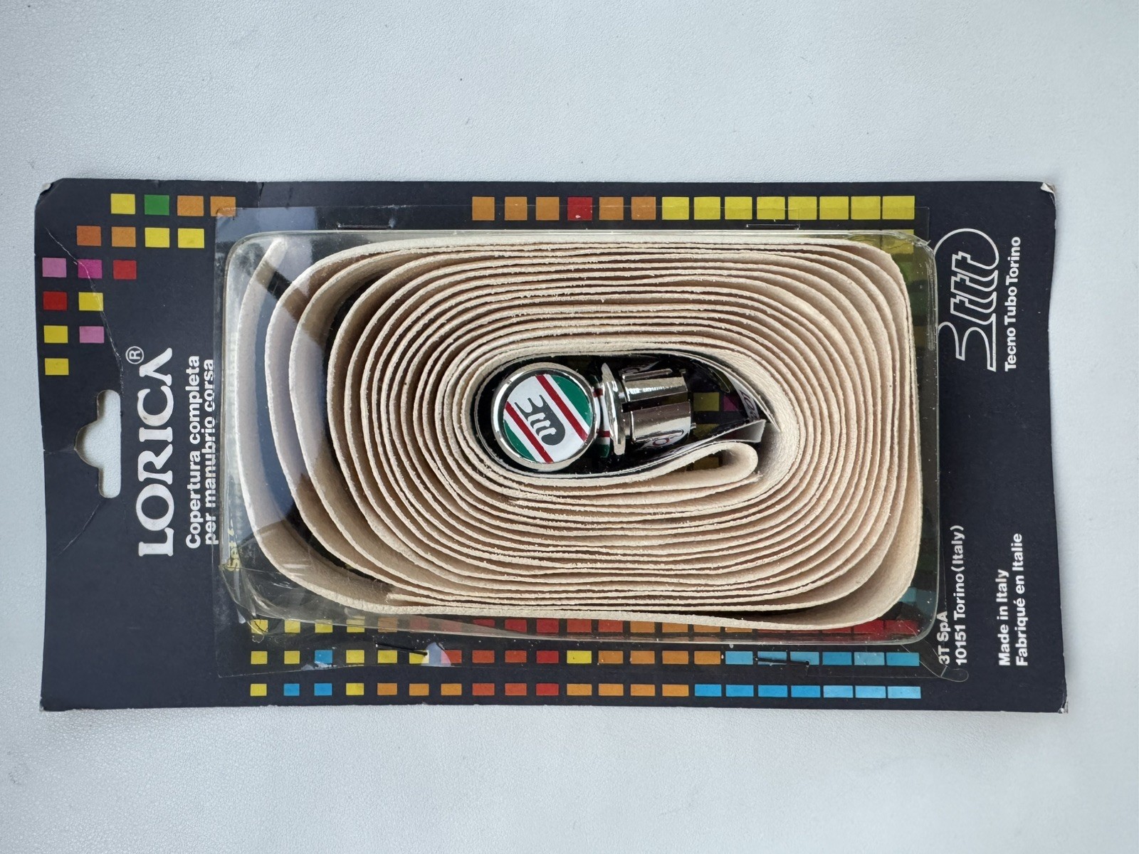 NOS 3ttt LORICA Italian synthetic leather Handlebar Tape – Ivory