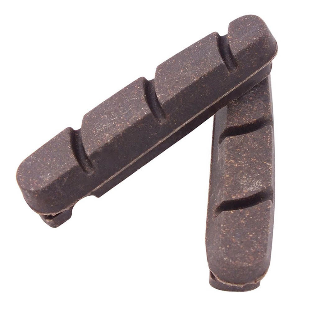Brake Pads for Carbon Wheel Road Bikes 2pcs Cork and Plastic Composite Brown