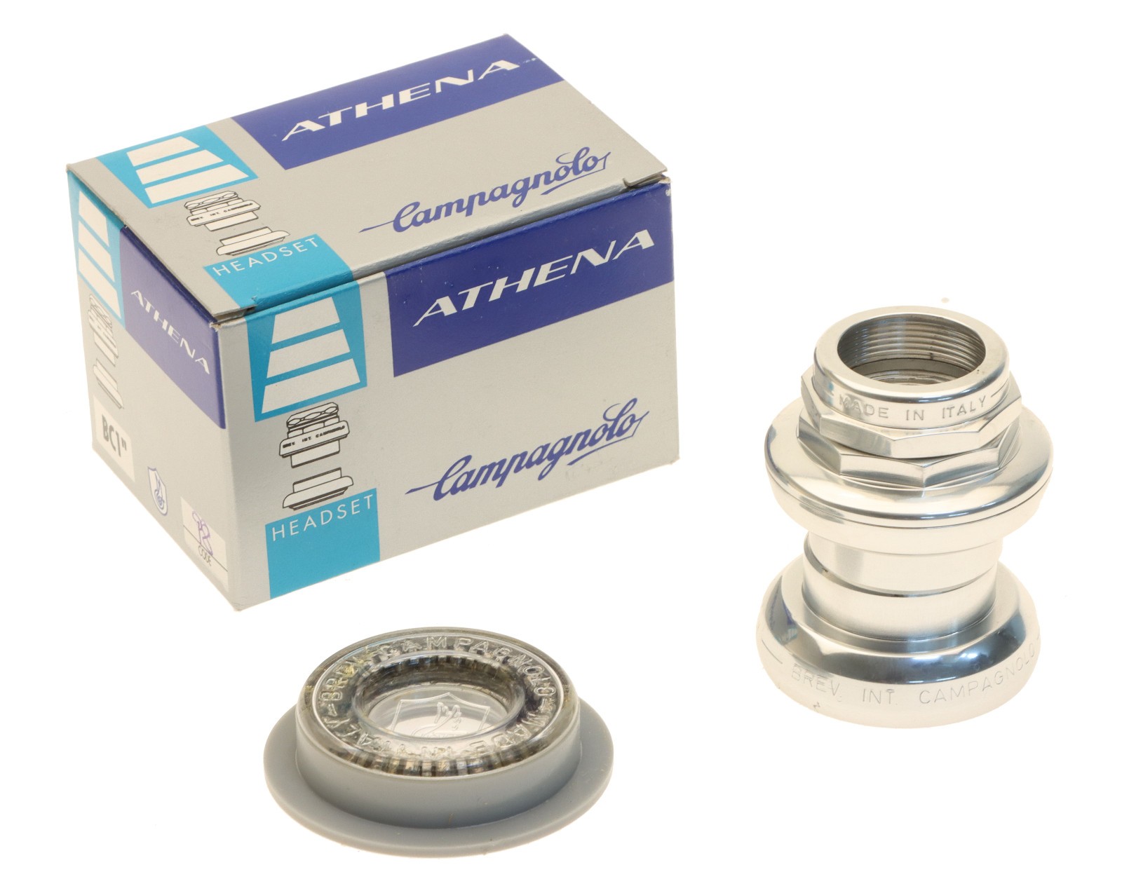 Campagnolo Athena Headset 1″ Threaded Silver 1998 BSC NEW NOS