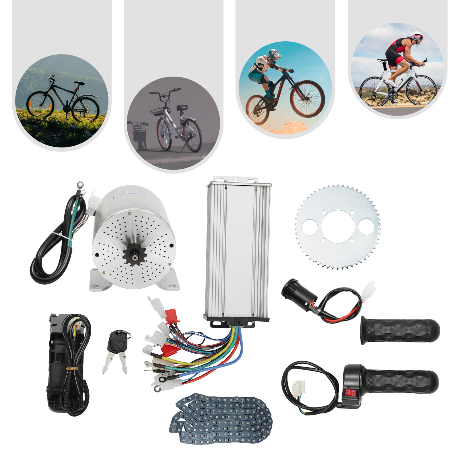 72V 3000W Electric Brushless DC Motor High Speed BLDC Motor Kit with Controller