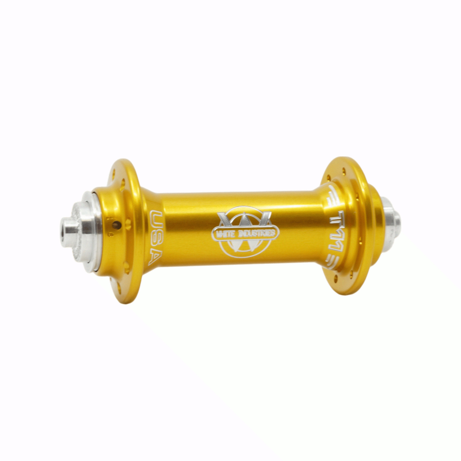 T11 Front Hub, Spoke Count 16, Color Gold, Axle Type QR x 100mm, Weight: 92g
