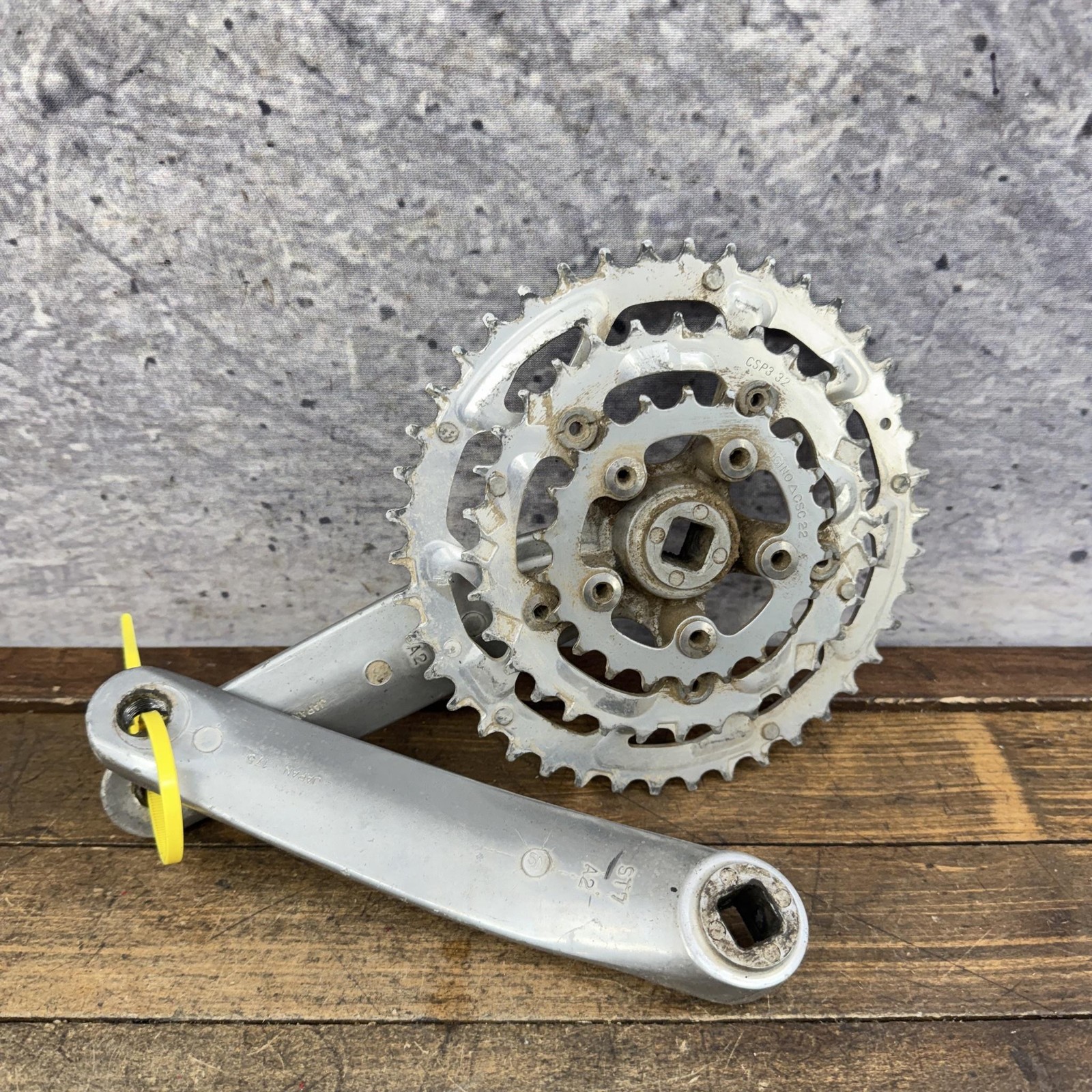 Vintage Sugino Triple Crankset 175mm Specialized Strongarm 42/32/22T 90s MTB