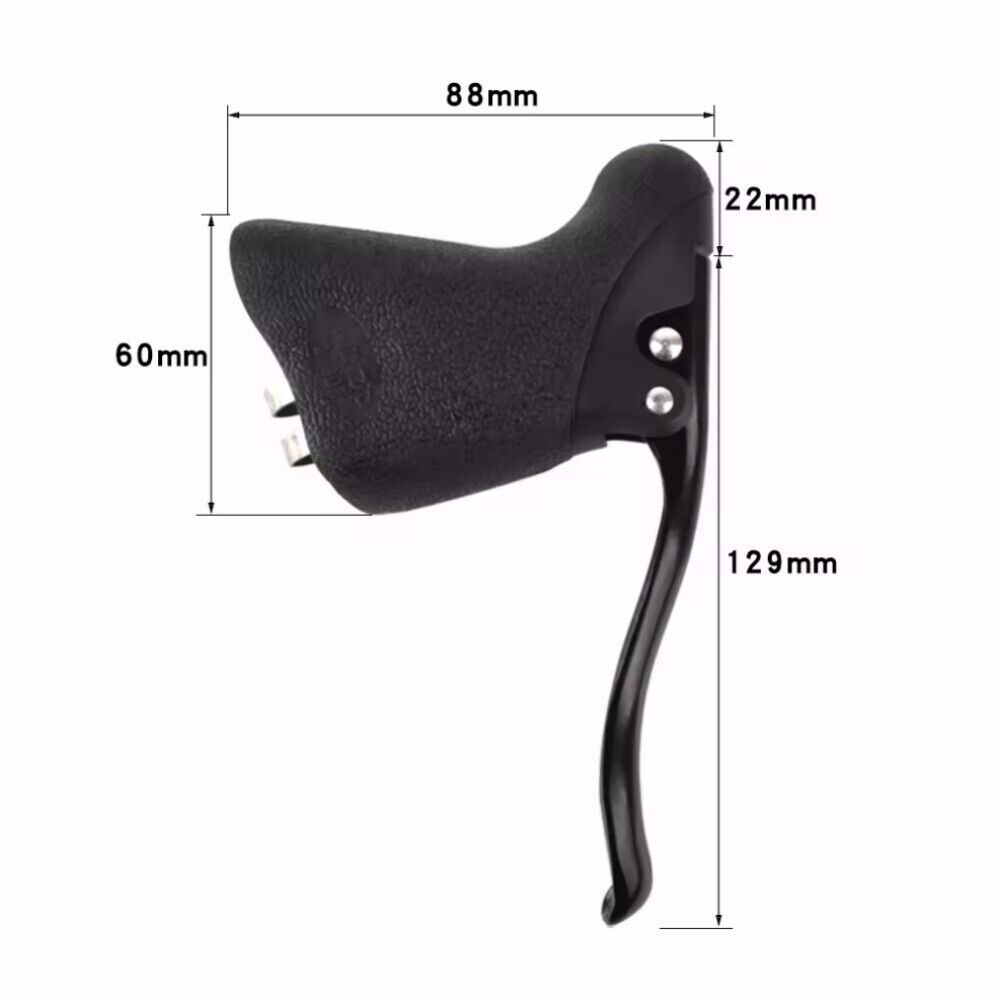 Road Bike Brake Lever Drop Bar Lever TT Bar End Short-Pull Levers Black