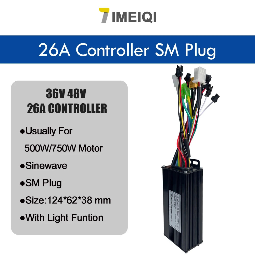 Ebike Three-Mode Sine Wave Controller 36V 48V 17/26/30/40A with LCD Display