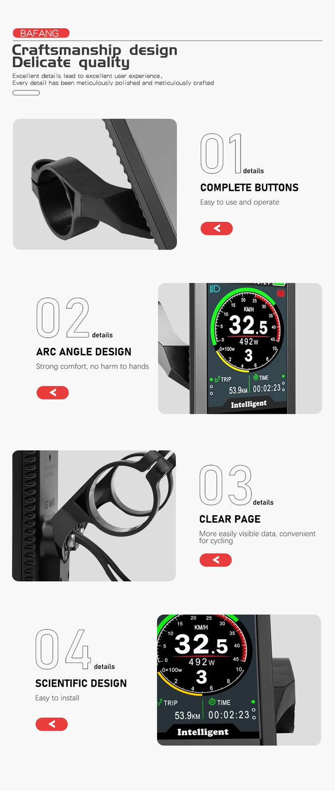 Electric Bicycle 850C LCD Display Applicable To Mid Motor 36V 48V 52V 60V
