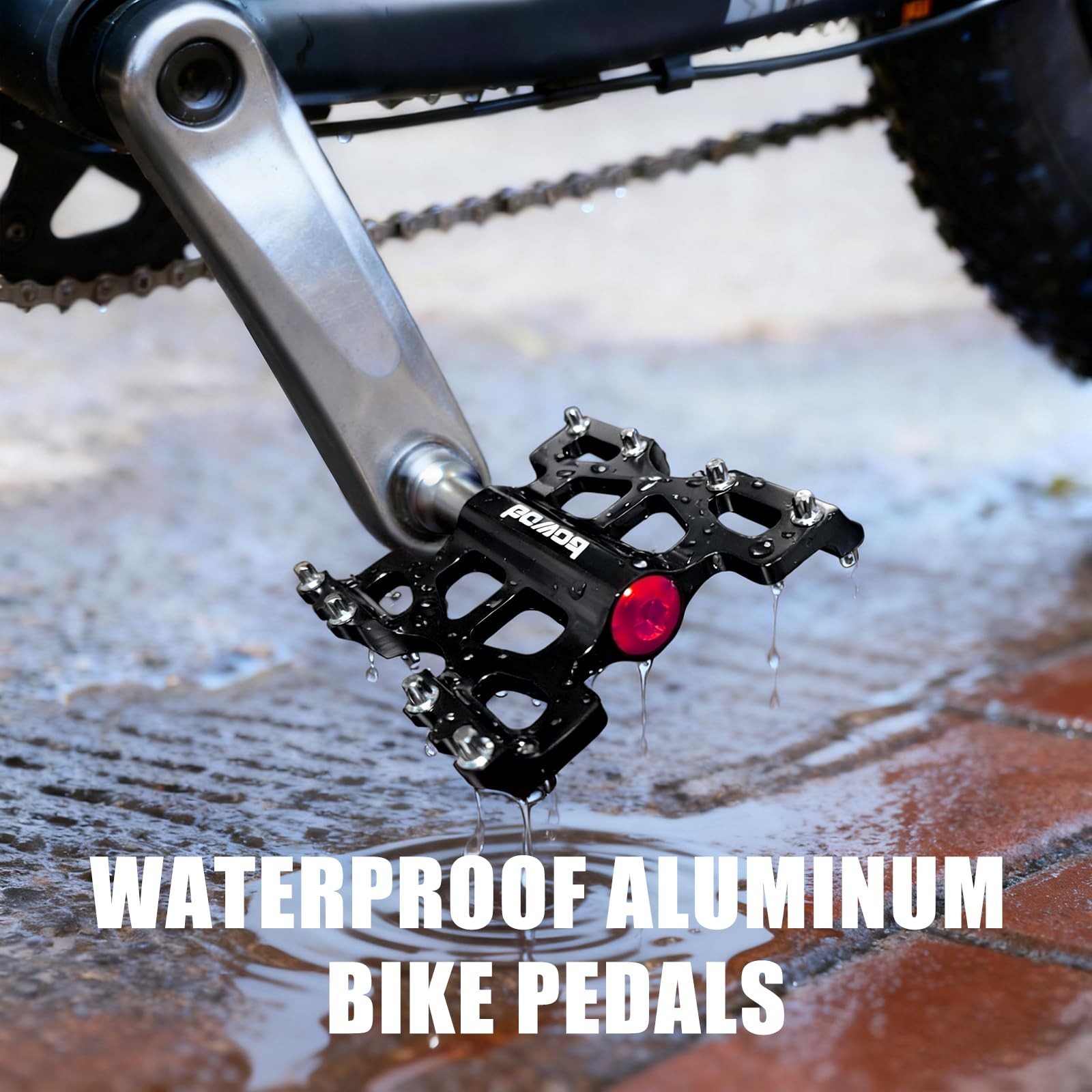 Mountain Bike Pedals Lightweight Adult MTB Platform Flat Pedals Wide Black