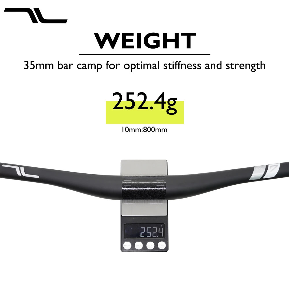 35mm Clamp Carbon Fiber MTB Riser Bar 10mm 25mm 40mm Rise External Cable Routing