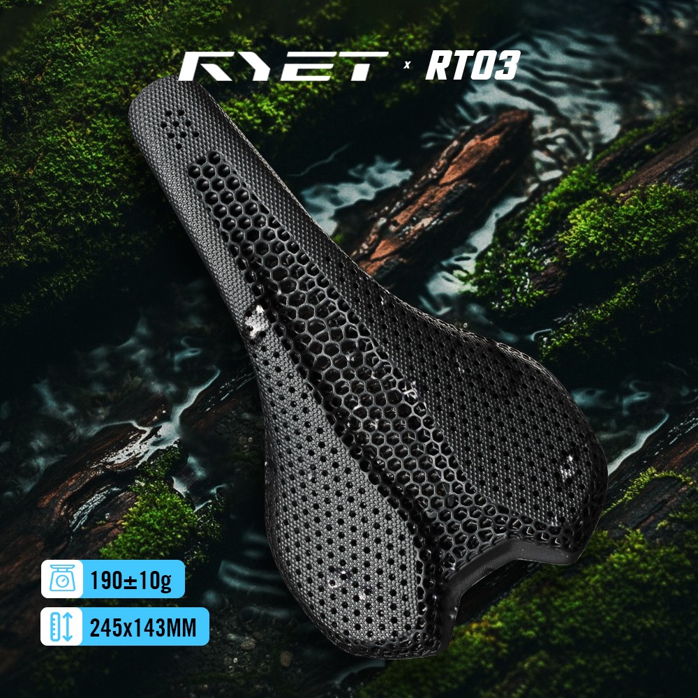 3D Printed Bike Road MTB Saddle Ultralight Full Carbon Fiber Rails Hollow Relief
