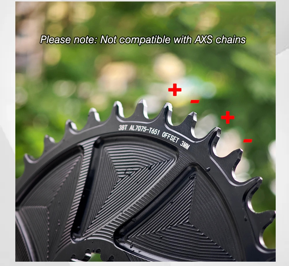 3mm Offset 3-Bolt AERO Wide Narrow Teeth Chainring for MTB Road Bicycle Crankset