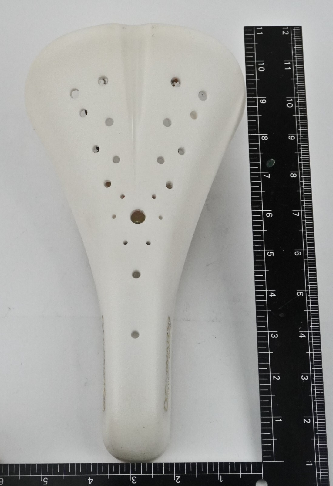 Vintage BMX Viscount Dominator 2166 White Plastic Seat Saddle Freestyle, NOS NEW