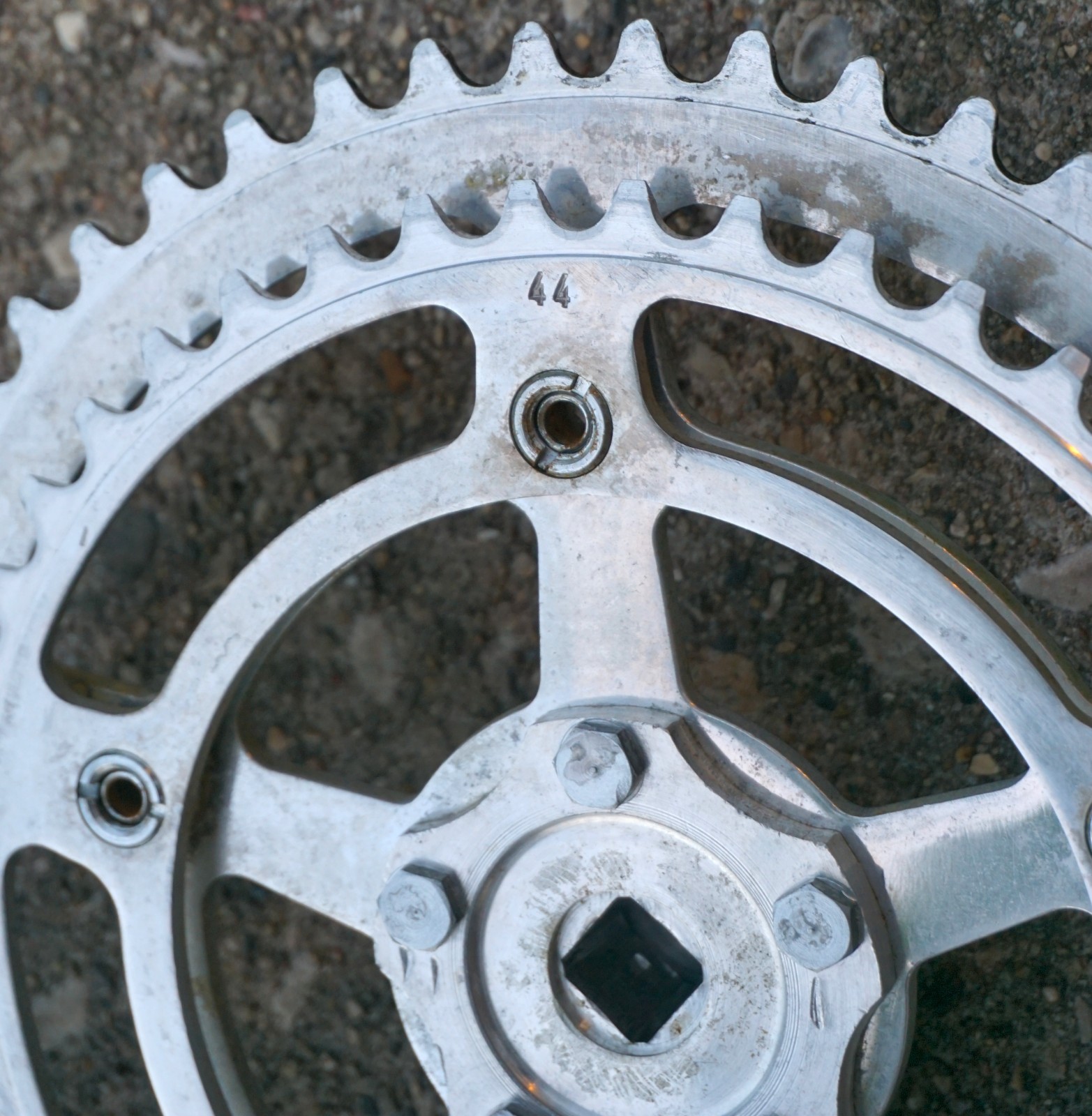 Vintage Nervar Crankset Square Taper Bottom Bracket French Thread TA Stronglight
