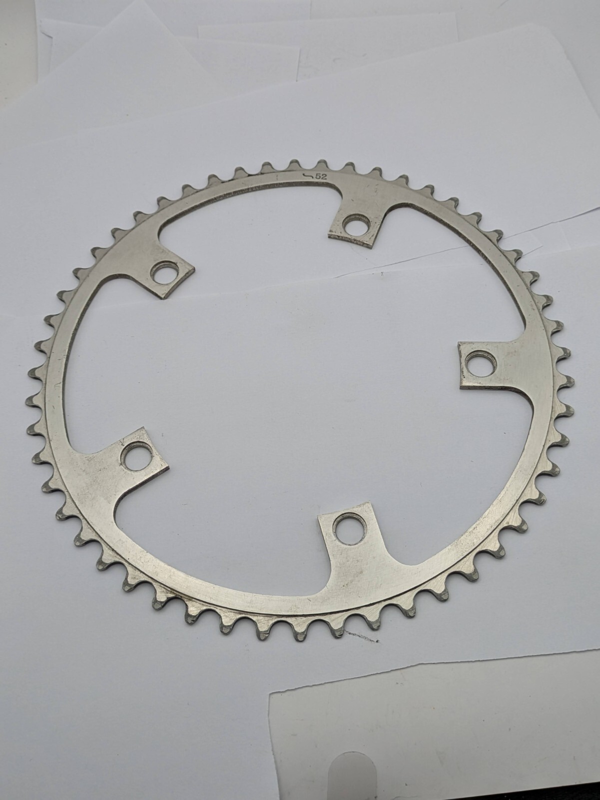 OFMEGA AVOCET 52 TOOTH 52T ALUMINUM CHAINRING 144MM BCD SILVER 5-ARM