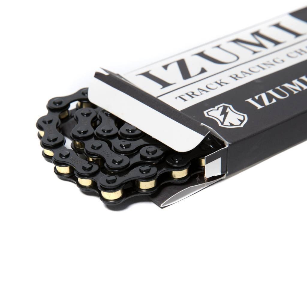 IZUMI 410 JET BLACK MASH SF CHAIN 1/2X1/8 116 LINKS NEW