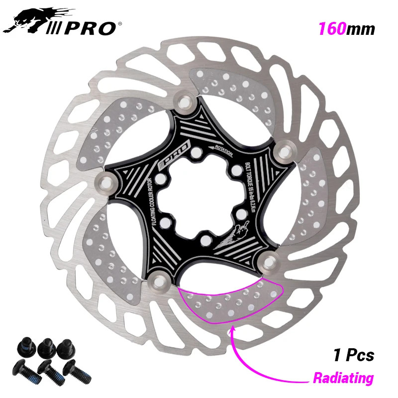 MountainBike MTB DH 6inch 160/180/203mm Cooling Disc Heatdissipation Brake Rotor