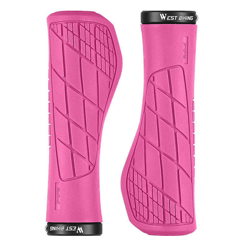 WEST BIKING Bicycle Handlebar Grips Ergonomic Lock-on Cycling Bike Grips Pink