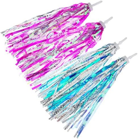 2 Pairs Bicycle Tassel Ribbon Bike Handlebar Scooter Streamers