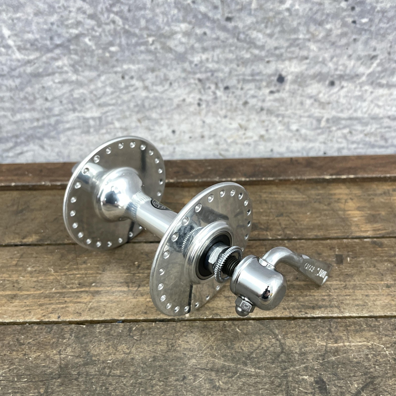 Vintage Suzue Front Hub 48H Sealed Bearing QR High Flange Silver 100mm Japan 89