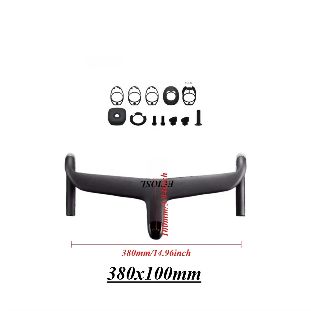 Carbon Internal Cable Routing Di2 Cockpit Handlebar and Stem for Road Bicycle