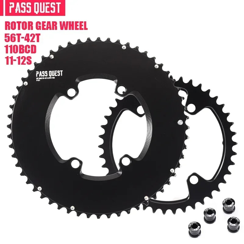110BCD Chainring Road Bike for ROTOR 4 Claw Double Chainring 52-36/53-39/56-42T