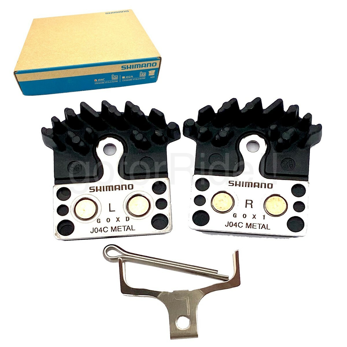 Shimano XTR,XT M9000/M8000 J04C Metal Disc Brake Pads W/Fin ICE TECH 1/2 Pair