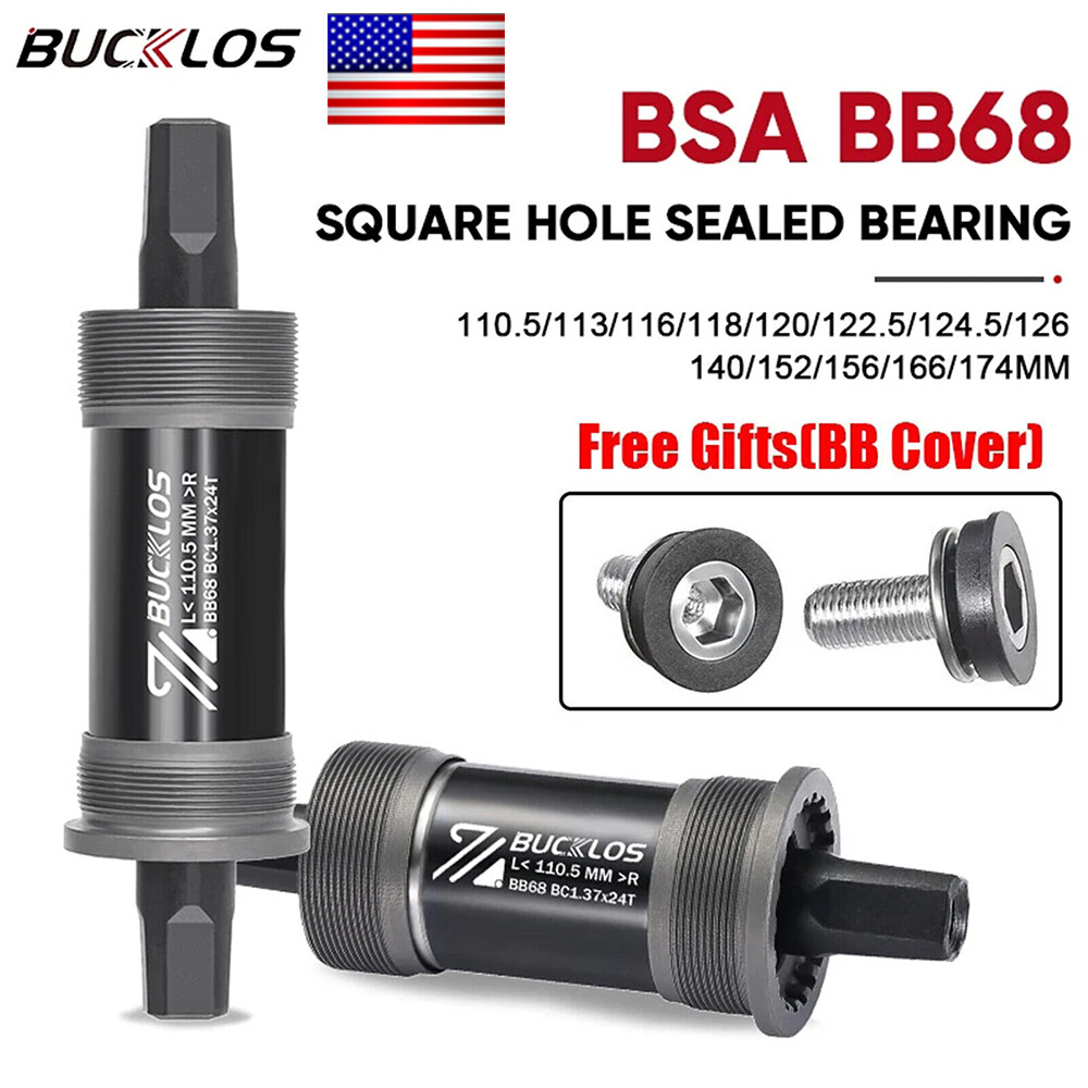 Bicycle Square Taper Bottom Bracket BB68 MTB Road Folding Bike Crank Bearings US