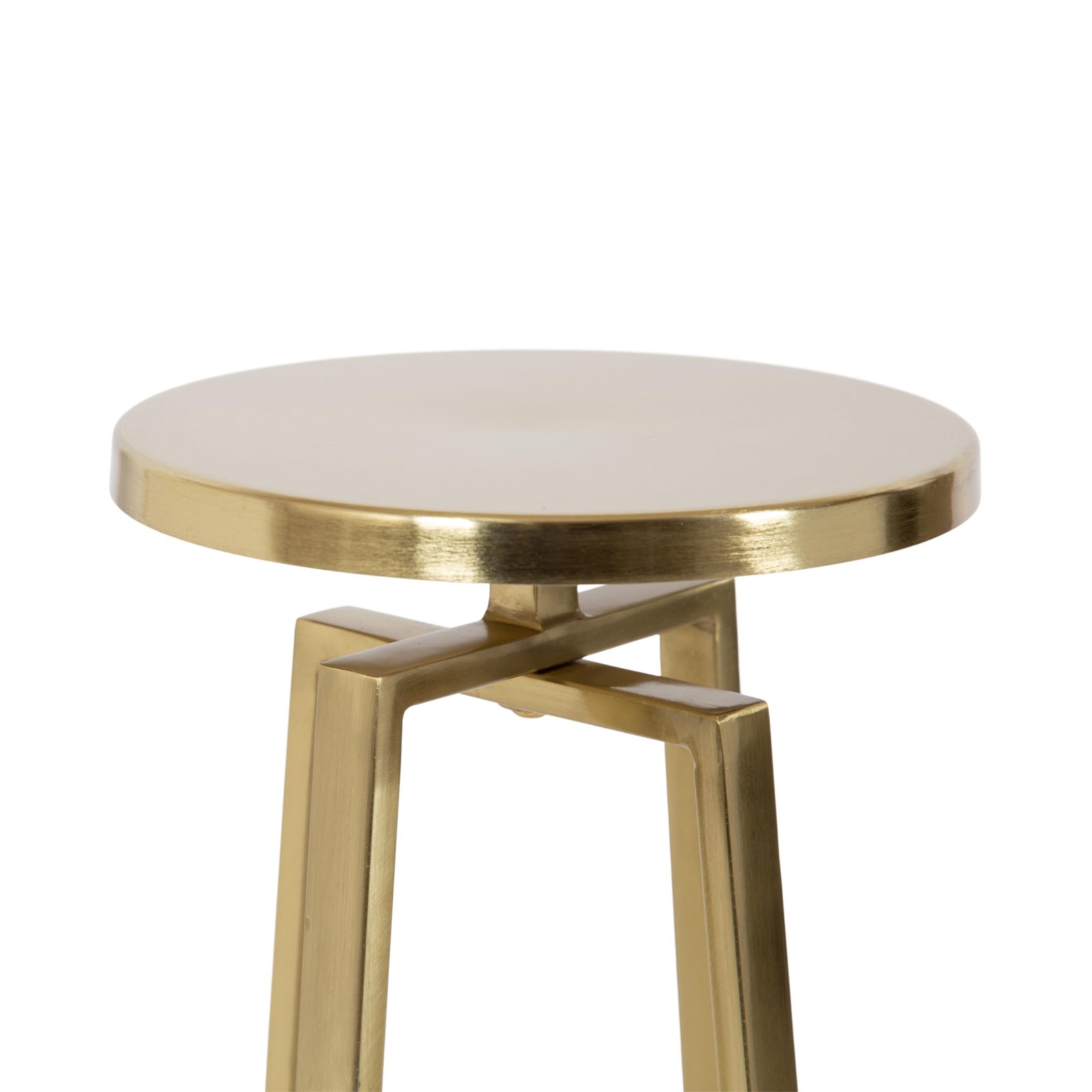 Kate and Laurel Zia Mid-Century Modern Metal Round Drink Table, 9 x 9 x 23, G…