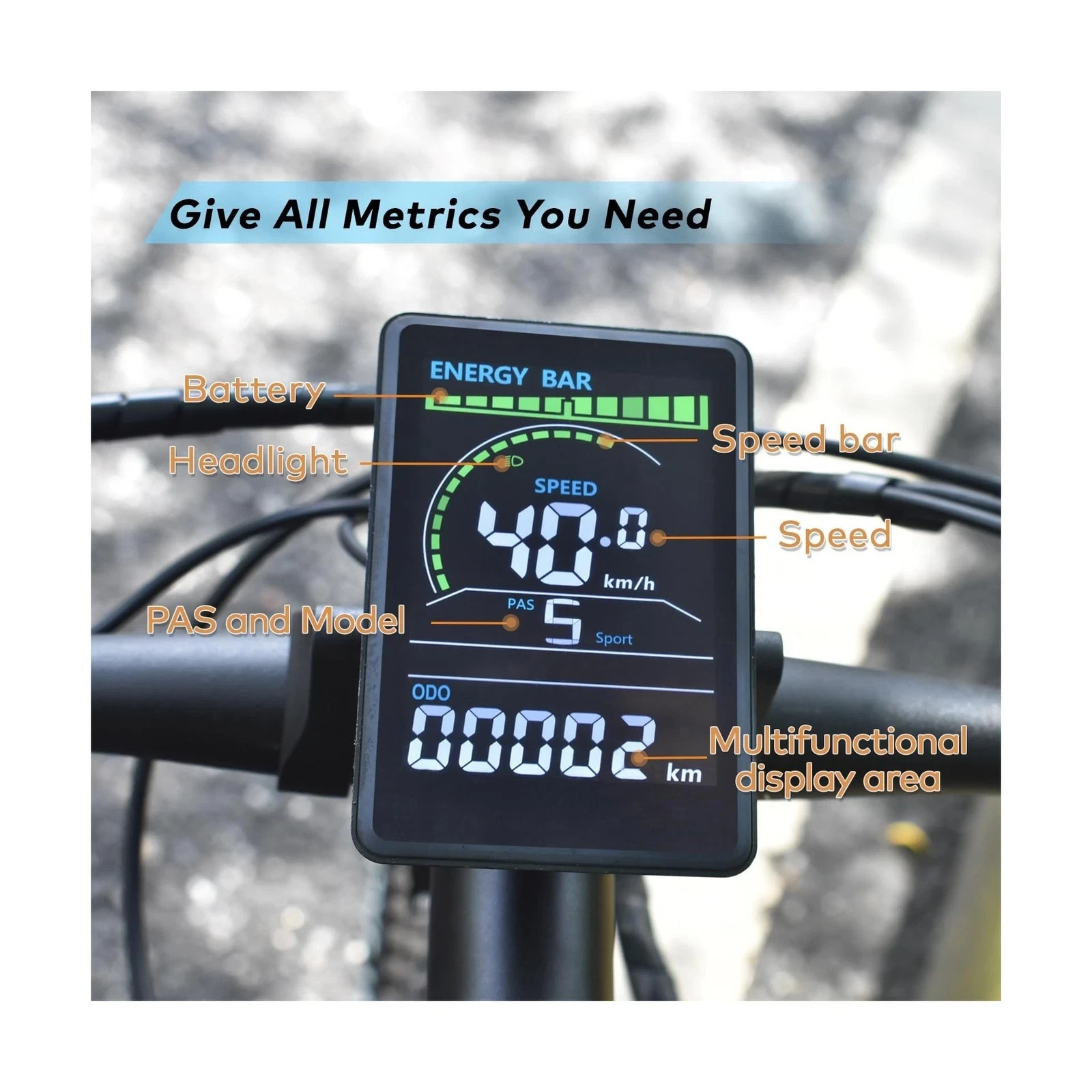 Ebike Display M6C, UART No. 2 Protocol, 24V-60V Colorful Cycling Computer