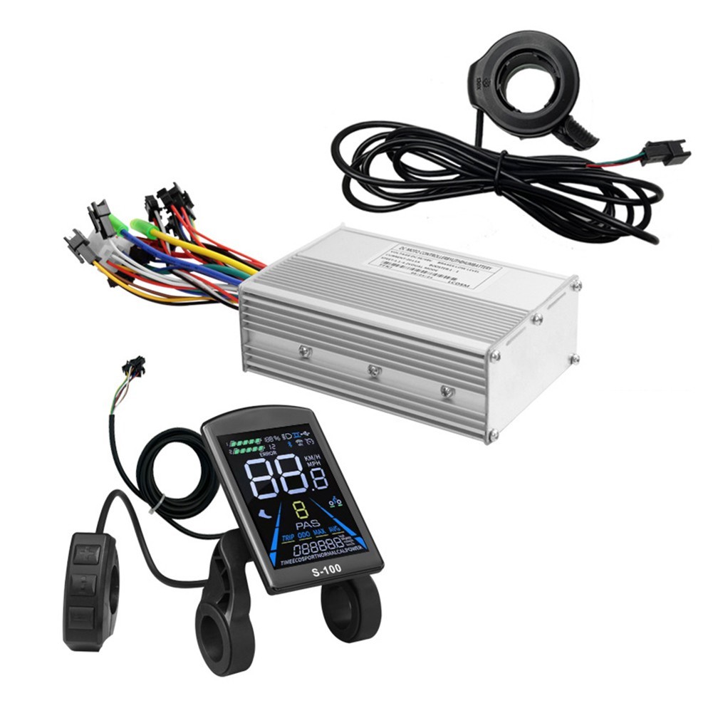 Electric Bike Controller Kit for 36V 48V Motors with Display and Throttle