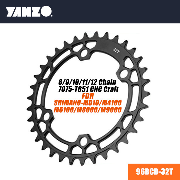 MTB 96BCD Chainring 32T/34T/36T For Shimano FC-M4100/MT510/M5100/M8000/M9000 CNC