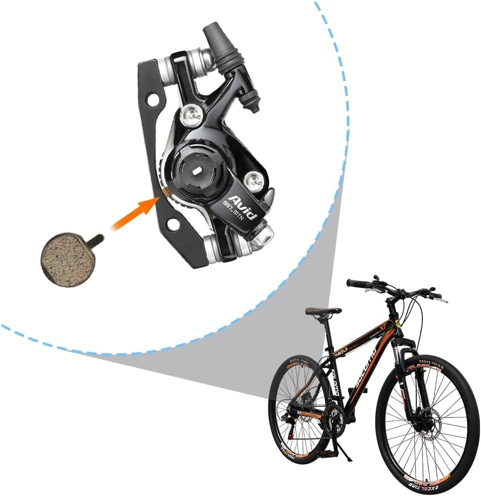 Bike Disc Brake Pads 5 Pairs Resin Semi Metal Low Noise Cycling Pads Kit