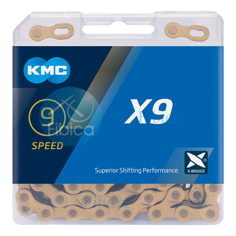 NEW KMC X9 GOLD 9-SPEED CHAIN 116 LINK SP exceptional Durability