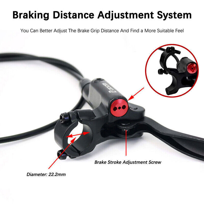ZOOM 4-Piston Hydraulic Disc Brake Mountain Bike Front Rear 800/1400mm Calipers
