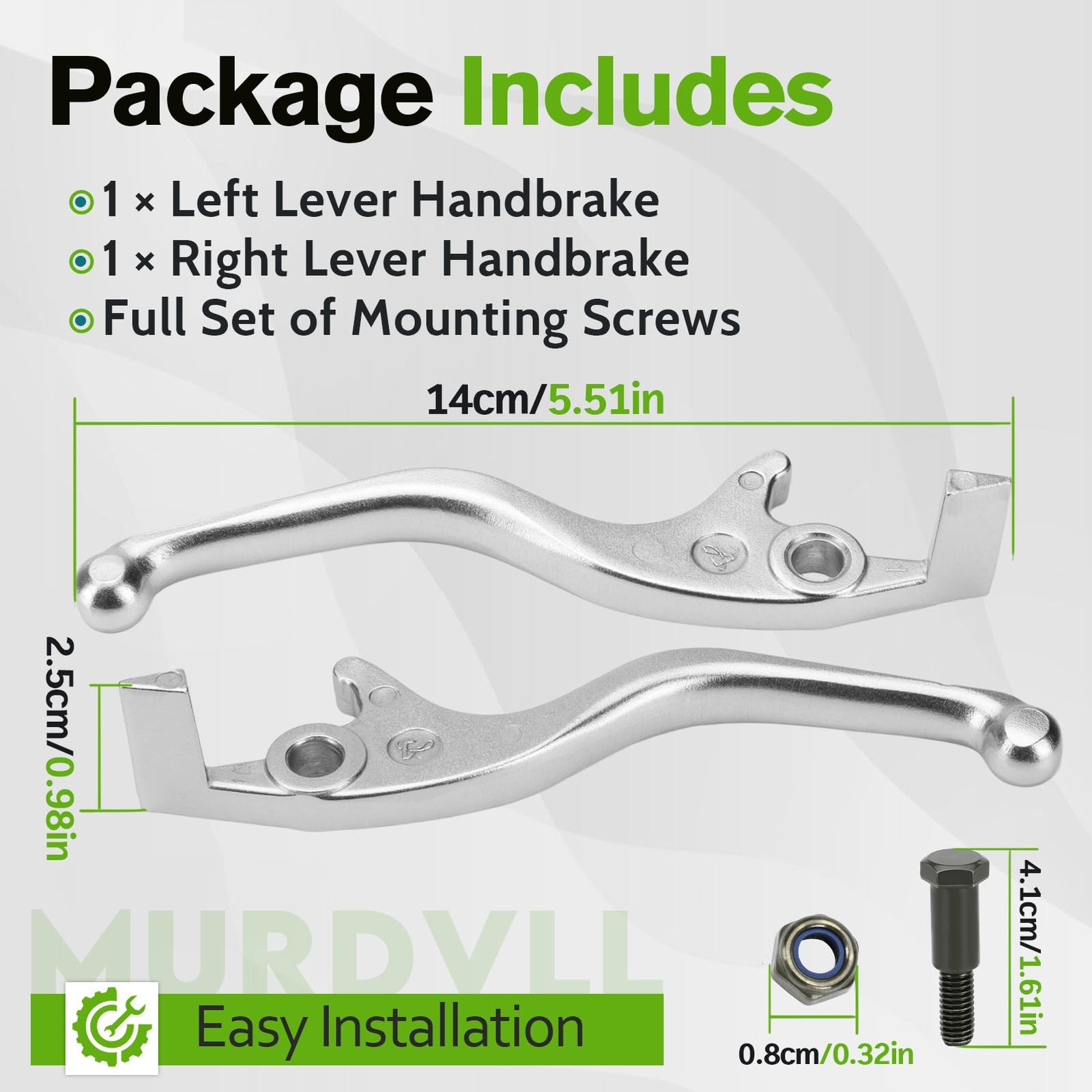 Bicycle Left Right Lever Handbrake Set Lightweight E Bike Brake Handles