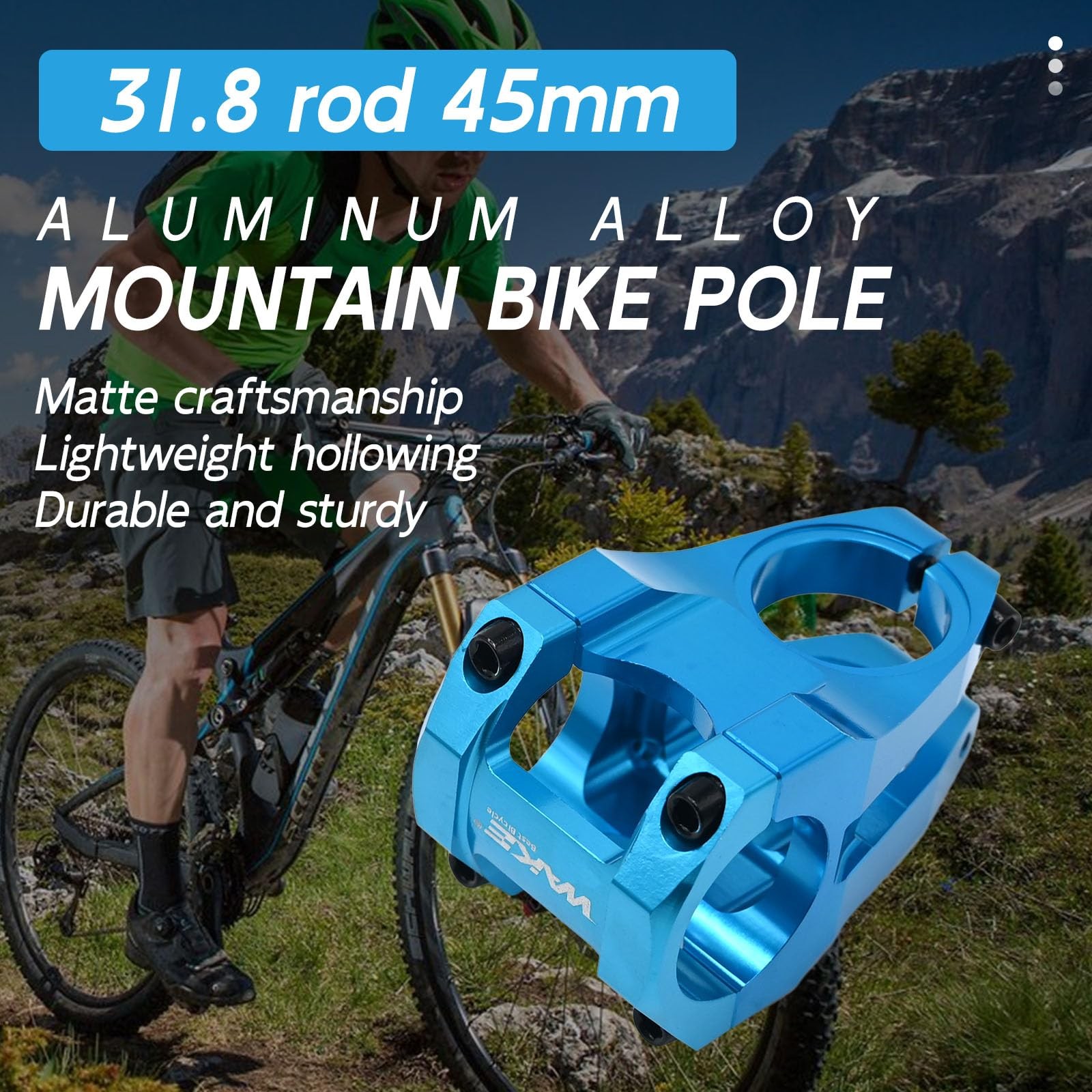 Handlebar Stem Aluminum Alloy Mountain Bike Riser Component Cycling Stem