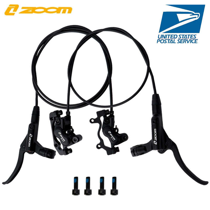 4-Piston Hydraulic Disc Brake Caliper Lever Mountain Bike Front Rear IS/PM 160mm