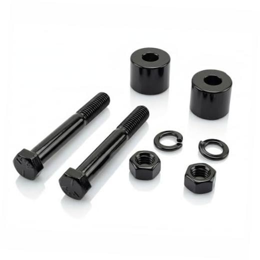 1 Pair Handlebar Riser Extension Spacers, Adds 1″ Height, Gloss Black Powder