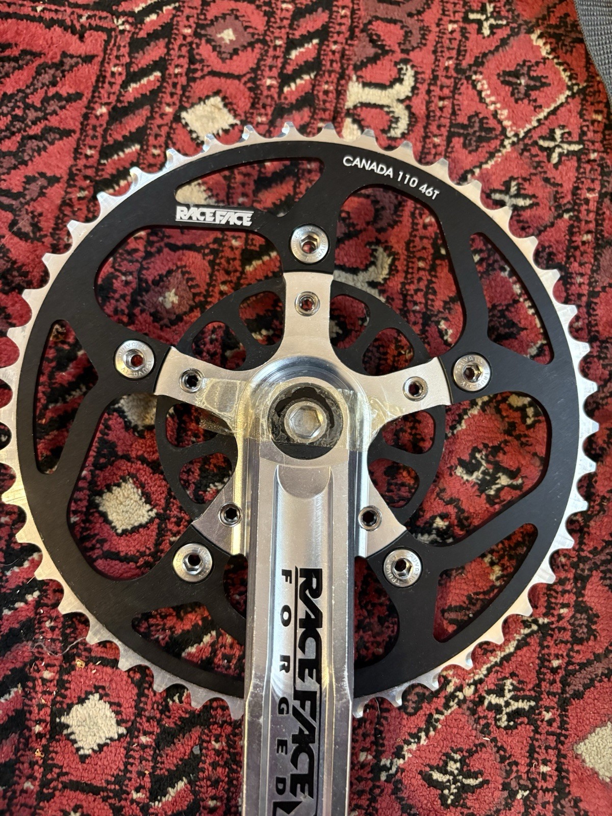 Race Face Forged Silver/Black 170mm Square Taper 46T