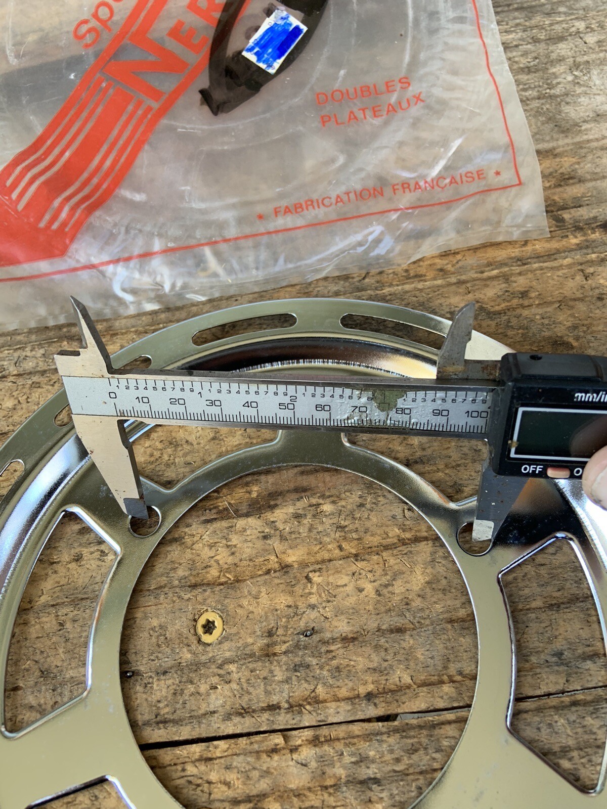 NOS Chrome Nervar Deep Dish 52t Chain Ring Protector,Guard Road Bike Tour-France