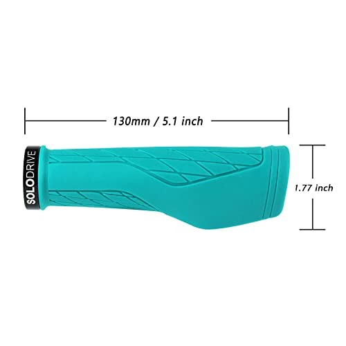 Ergonomic Design Mountain Bike Grips, Comfortable Bicycle Handlebar Turquoise
